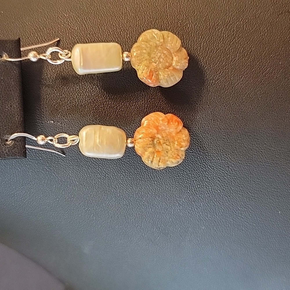 Sterling and gemstone earrings